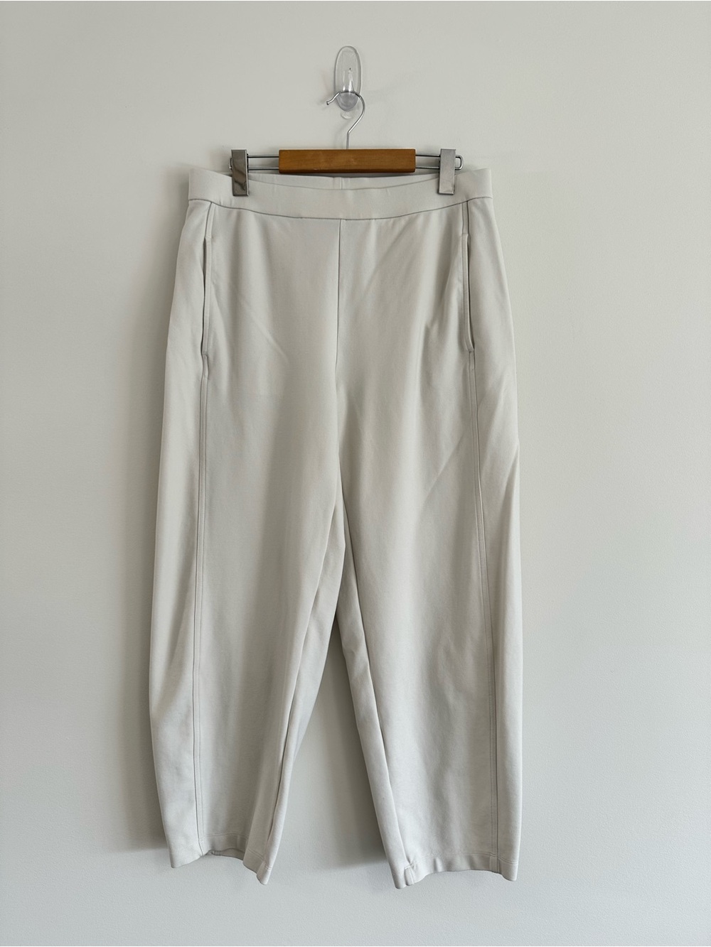 Eileen Fisher Washable Flex Ponte Lantern Pant Size Medium Bone Cream - Picture 3 of 11